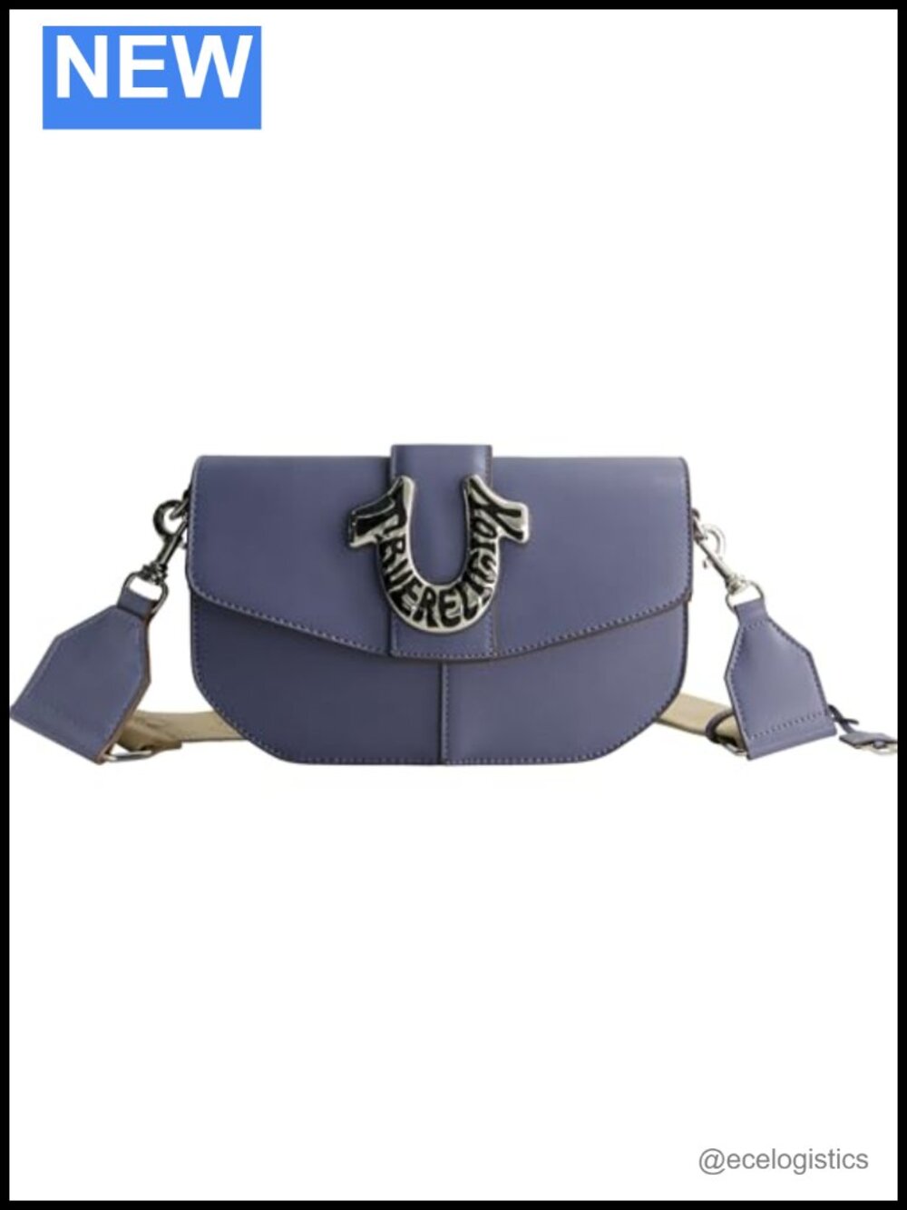 Faux Leather Saddle Crossbody Purse with Adjustable Strap
